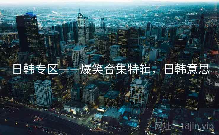 日韩专区——爆笑合集特辑，日韩意思